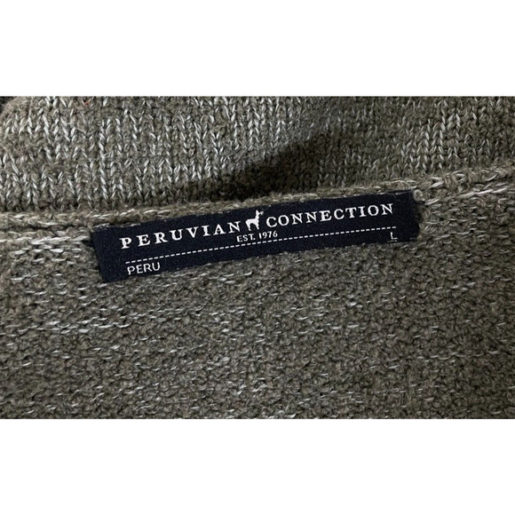 Peruvian Connection Womens Sweater Pima Cotton Knit Pullover Boxy‎ Tunic Green L - Picture 4 of 13